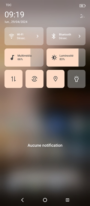 Déroulez à nouveau le menu du haut