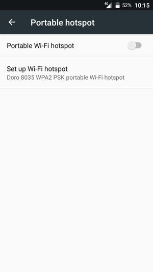Select Set up Wi-Fi hotspot