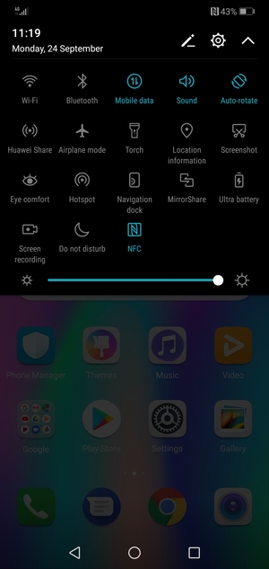Adjust brightness to the required level