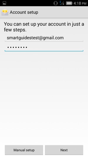Enter your Gmail or Hotmail address and Password. Select Next