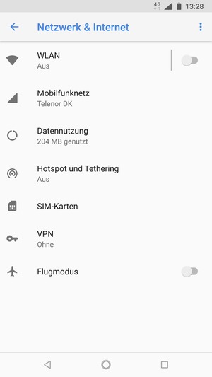 Wählen Sie Mobilfunknetz