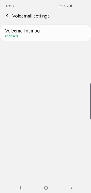 Select Voicemail number