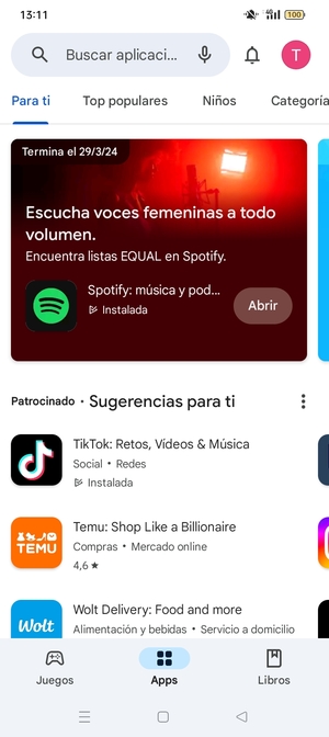 Seleccione la barra de Búsqueda