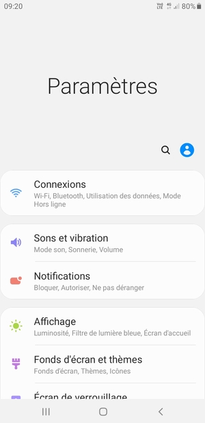 Sélectionnez Connexions