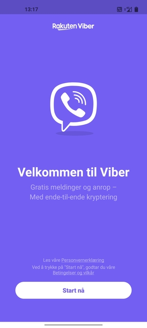 Applikasjonen er klar til bruk