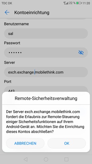 Wählen Sie OK