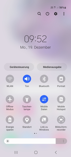 Wählen Sie die Menü-Taste