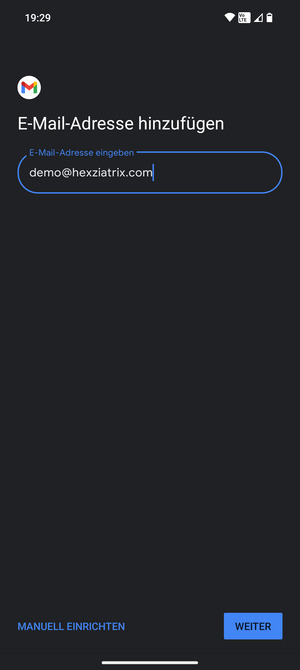 Geben Sie Ihre E-Mail-Adresse ein und wählen Sie WEITER