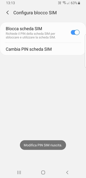 Il tuo PIN della scheda SIM è stato modificato