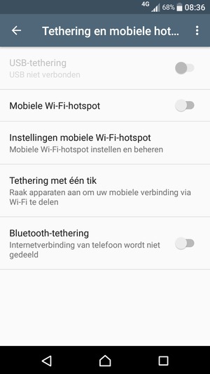 Selecteer Instellingen mobiele Wi-Fi-hotspot