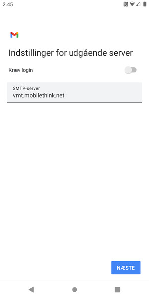 Slå Kræv login fra og vælg NÆSTE