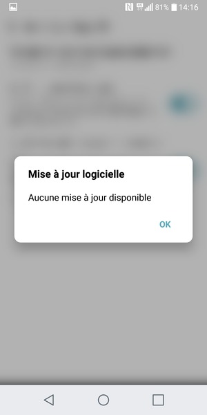 Si votre téléphone est à jour, sélectionnez OK
