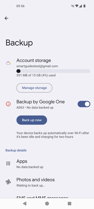 Select Account storage