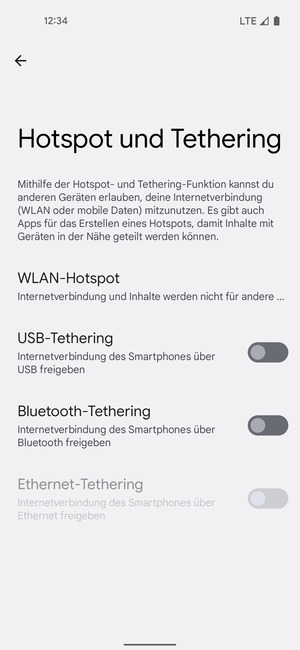 Wählen Sie WLAN-Hotspot