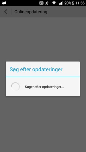 Afvent at søgningen er afsluttet