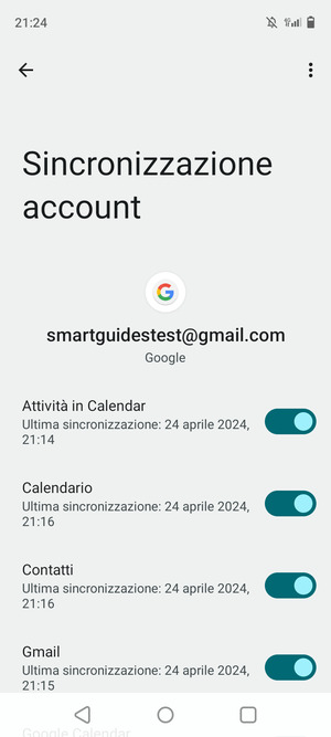 Seleziona il tasto Menu