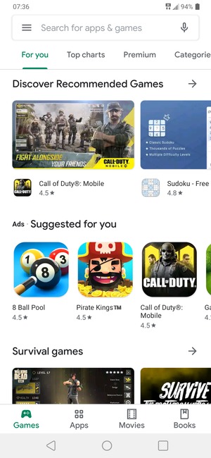 Select the Search bar