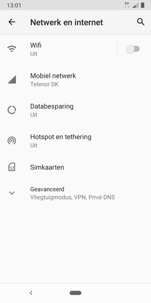 Selecteer Mobiel netwerk