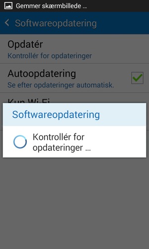 Afvent at søgningen er afsluttet