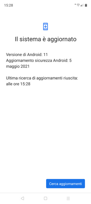Se il tuo telefono è aggiornato, vedrai la seguente schermata