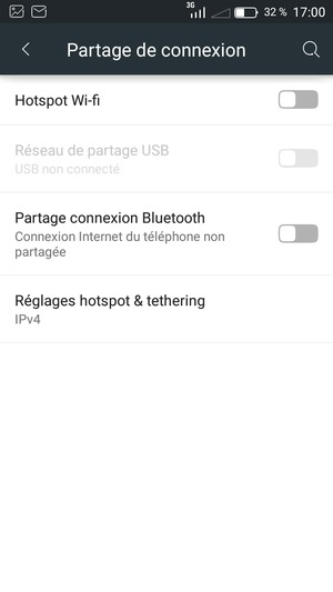 Sélectionnez Hotspot Wi-fi