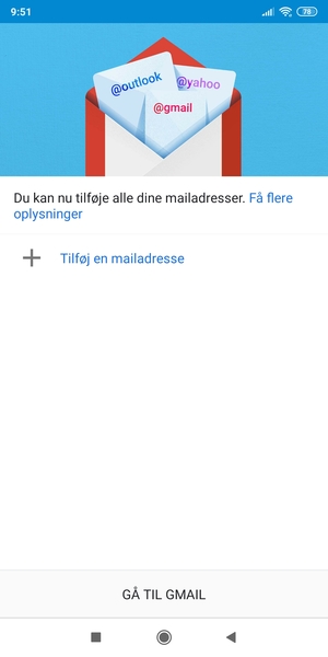 Vælg Tilføj en mailadresse