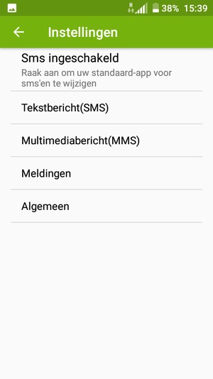 Selecteer Tekstbericht(SMS)