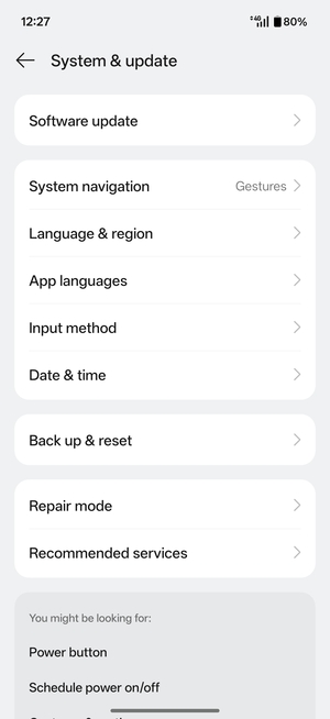 Select Software update