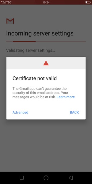 Select BACK