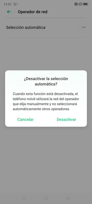 Seleccione Desactivar