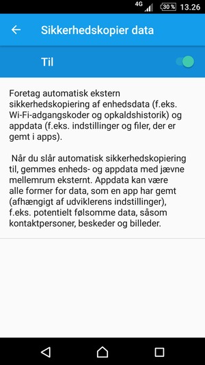 Vælg Tilbage-knappen