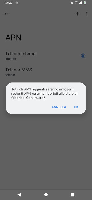 Seleziona OK
