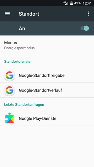 Schalten Sie Standort aus