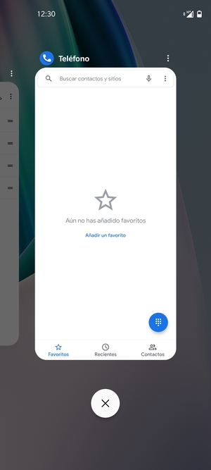 Seleccione el icono Eliminar para cerrar todas las aplicaciones en ejecución