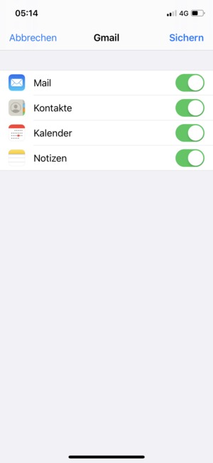 Wählen Sie Sichern