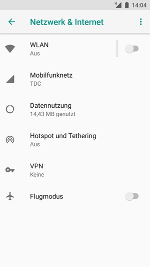 Wählen Sie Mobilfunknetz