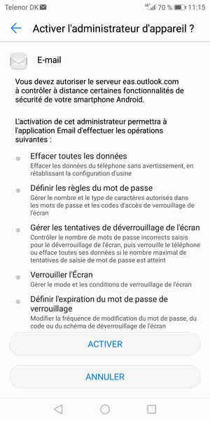 Sélectionnez ACTIVER