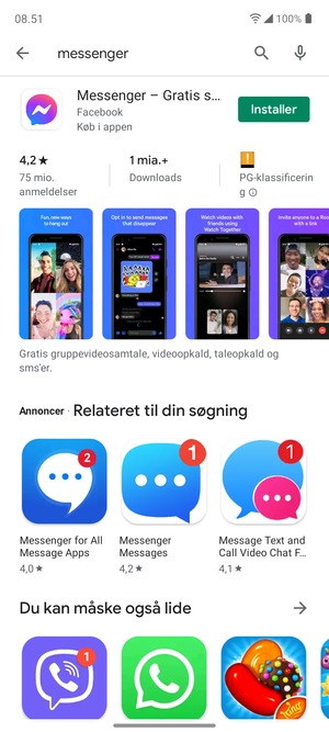 Vælg appen