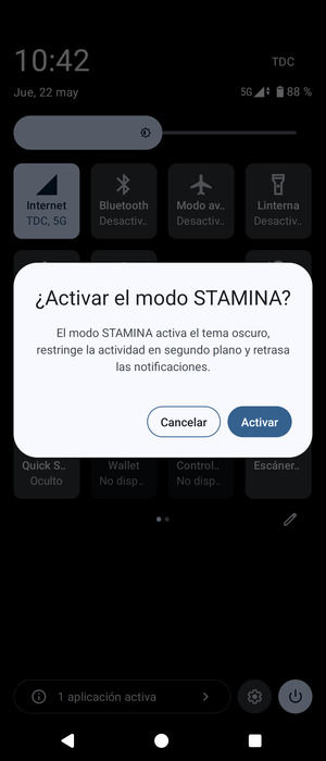 Seleccione Activar