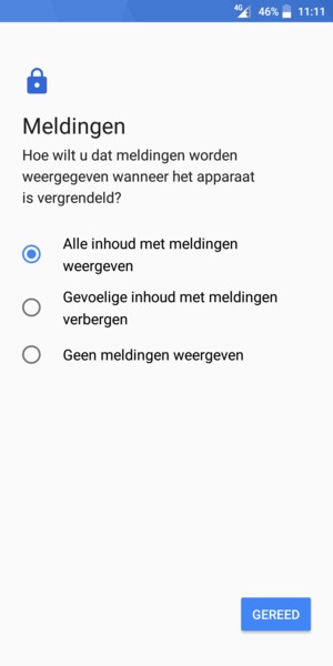 Selecteer uw voorkeursoptie en selecteer GEREED