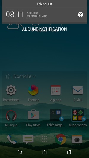 Déroulez à nouveau le menu du haut