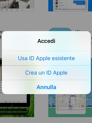 Seleziona Usa ID Apple esistente