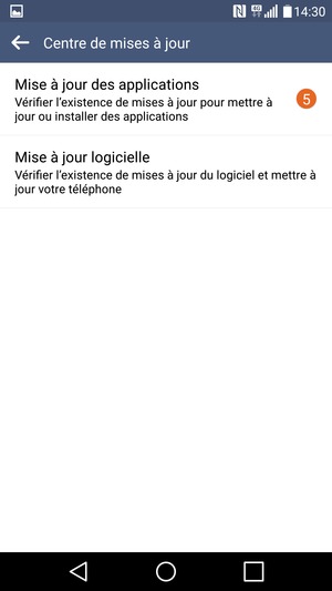 Sélectionnez Mise à jour logicielle
