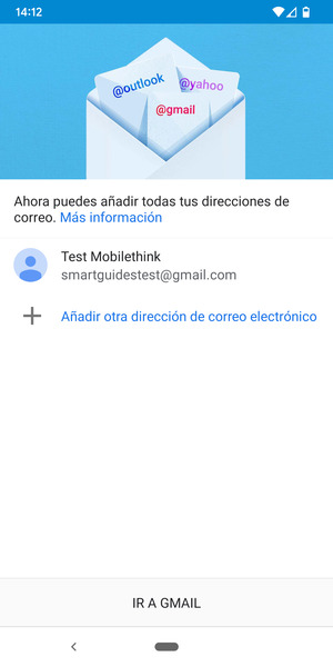 Seleccione IR A GMAIL