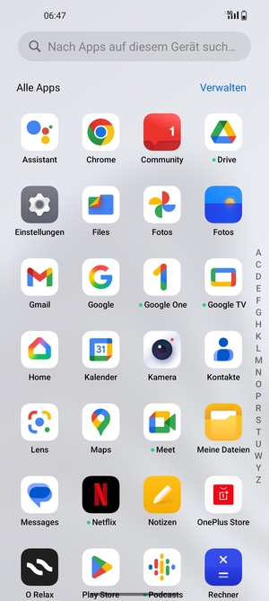 Wählen Sie Einstellungen