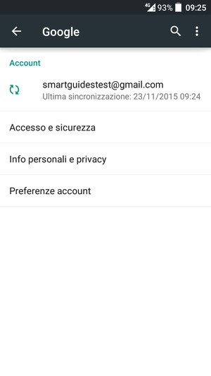 Seleziona il tuo account