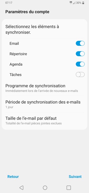 Sélectionnez Suivant
