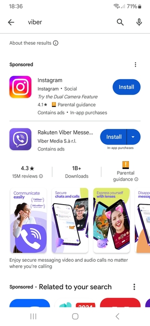 Select the app
