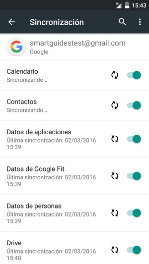 Su información será sincronizada
