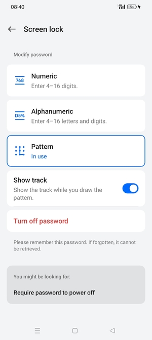 Your phone is now secure with a screen lock